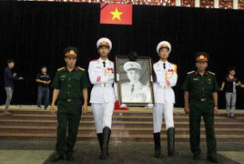 Tập nghi thức viếng Đại tướng tại nhà tang lễ Quốc gia