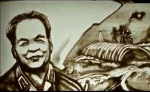 Tuyệt tác Đại tướng Võ Nguyên Giáp trên tranh cát