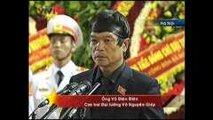 Video: Con trai Đại tướng Võ Nguyên Giáp nói lời cảm ơn