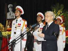 Toàn văn Điếu văn truy điệu Đại tướng Võ Nguyên Giáp