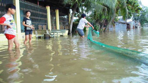 Triều cường vượt đỉnh, dân 'khóc ròng' giữa biển nước