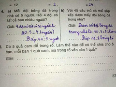 Đề Toán tiểu học khiến dân mạng đau đầu
