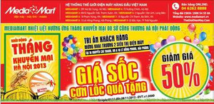 Tháng khuyến mại, Media Mart tặng 1.250 phần quà