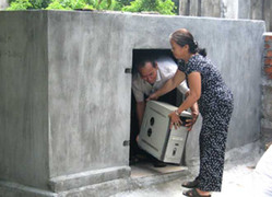 Xây hầm bê tông chống siêu bão