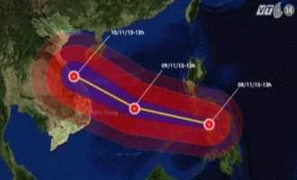 Bão Haiyan đang di chuyển lên phía Bắc