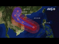 Cập nhật vị trí bão Haiyan
