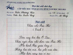 Học sinh lớp 5 viết chữ đẹp hơn in