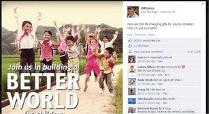 Trẻ em Việt tung tăng trên Facebook tỷ phú Bill Gates