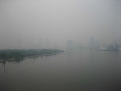 Hình ảnh Sài Gòn trong sương mù bao phủ