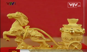 Ngựa dát vàng 24K gây 'sốt' dịp Tết Giáp Ngọ