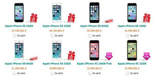 Giá iPhone 5 cao hơn cả iPhone 5s chính hãng