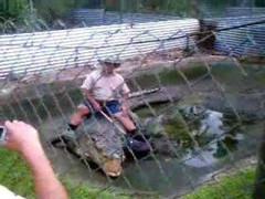 Giỡn mặt với cá sấu khổng lồ