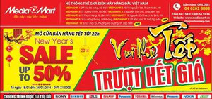 Media Mart trượt hết giá đón Tết Giáp Ngọ 2014