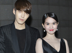 Ngọc Trinh diện váy 200 triệu gặp Kim Woo Bin