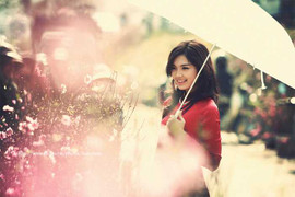 Hoa khôi Thùy Dương yêu kiều đón Xuân