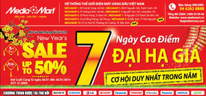 7 ngày cuối cùng đại hạ giá lớn nhất trong năm tại Media Mart