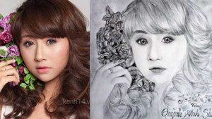 Fan vẽ hot girl Quỳnh Anh Shyn giống như người thật
