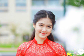 Nhan sắc rực rỡ của nữ sinh 14 tuổi cao 1m70