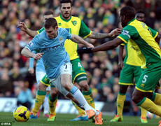 Hàng công bất lực, Man City vuột mất cơ hội lên ngôi đầu