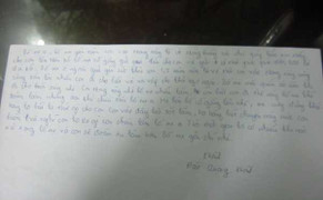 Bức thư ngắn ngủi bảo vệ TMV Cát Tường gửi cha mẹ