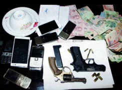 Triệt phá sới bạc có súng cực kỳ nguy hiểm