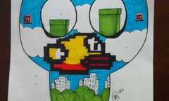 Tranh vẽ Flappy Bird hét giá hơn 200 triệu đồng