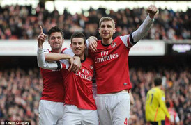 Arsenal trút giận lên Sunderland