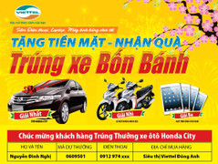 Viettel tìm được chủ nhân giải thưởng ô tô Honda City