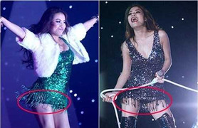 Hoàng Thùy Linh hớ hênh với váy siêu ngắn