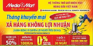 7 ngày xả hàng không lợi nhuận tại Media Mart