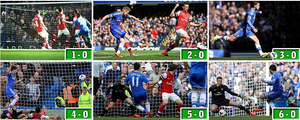 Arsenal hoảng loạn, thua tơi tả trước Chelsea