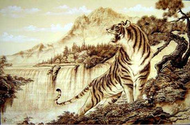 Nữ thợ săn tử chiến với hổ xám khổng lồ