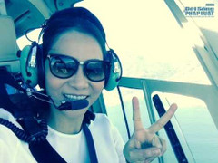 Thu Minh đi trực thăng du ngoạn Nam Phi cùng chồng