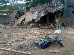 Mìn nổ trong nhà, 4 người thương vong