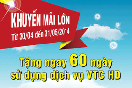 VTC Digital khuyến mại lớn từ ngày 30/4 đến 31/5/2014