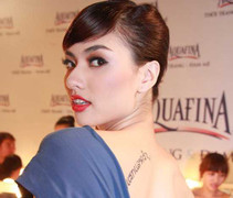 Hồng Quế bị loại khỏi Hoa hậu Đại dương vì có hình xăm