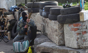 Trực thăng vần vũ, Slavyansk bị bao vây hoàn toàn