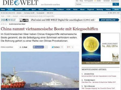 Báo Đức lên án Trung Quốc hung hăng ở Biển Đông