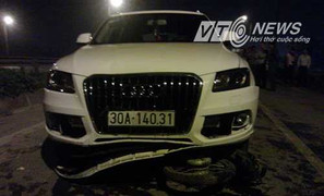 Xe Audi đâm hàng loạt xe máy, nhiều người bị thương