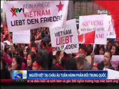 Clip: Người Việt tại Châu Âu tuần hành phản đối Trung Quốc