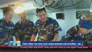 Video: Tàu cảnh sát biển Việt Nam tiếp cận giàn khoan Hải Dương 981