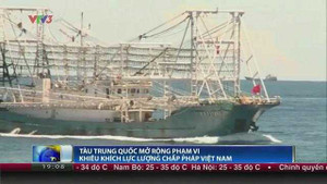 Clip: Trung Quốc điều tàu cá trọng tải lớn xung quanh giàn khoan trái phép