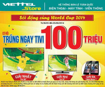 Cơ hội sở hữu tivi trị giá 100 triệu đồng tại Viettel