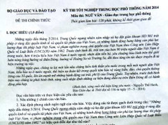 Đề thi tốt nghiệp môn Văn có giàn khoan Hải Dương 981