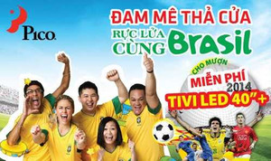 PICO khuyến mại World Cup: Đam mê thả cửa cùng Brasil