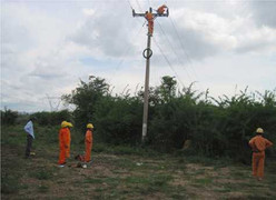 Cột điện đổ đè chết hai người