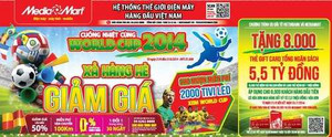 MediaMart và Vietinbank tặng 5,5 tỷ đồng cho khách dịp Word Cup 2014
