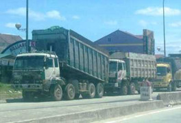 Xe 'hổ vồ' phá nát cầu, đường