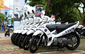 CSGT Hà Tĩnh đi tuần tra bằng Yamaha Sirius đời mới