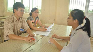 Bên trong phòng thi chỉ có 1 thí sinh